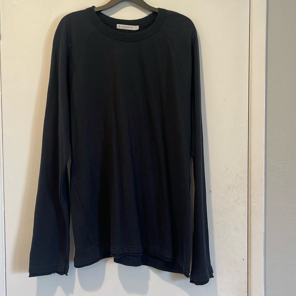 Alternative basic soft black men’s Crew Neck Pullover Sweater Sweatshirt